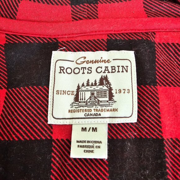 Roots Women’s Cabin Onesie Grey Oat Pepper Size M Zip Front Hooded Jumpsuit Cozy - Picture 7 of 16